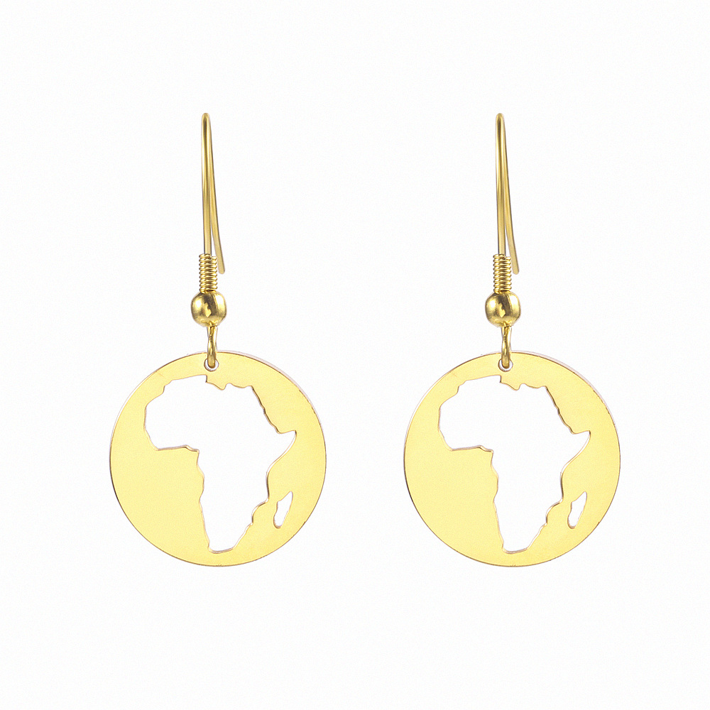 Africa Map Necklace, Earring and Pendant Set