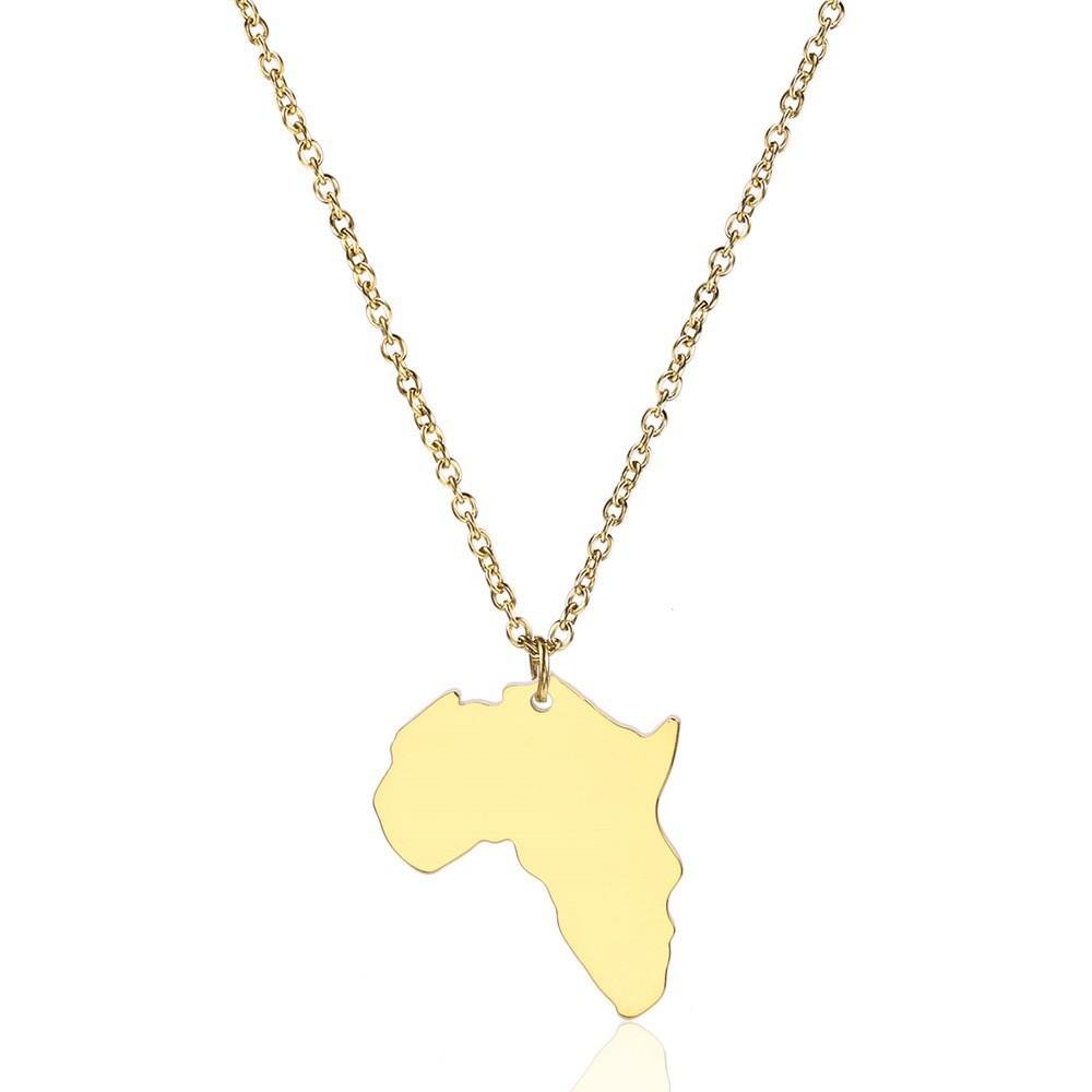 Africa Map Necklace, Earring and Pendant Set