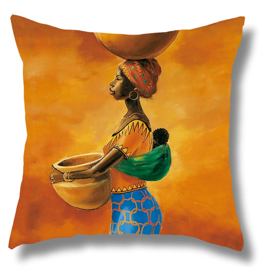 Mother and Child Throw Pillow Cover