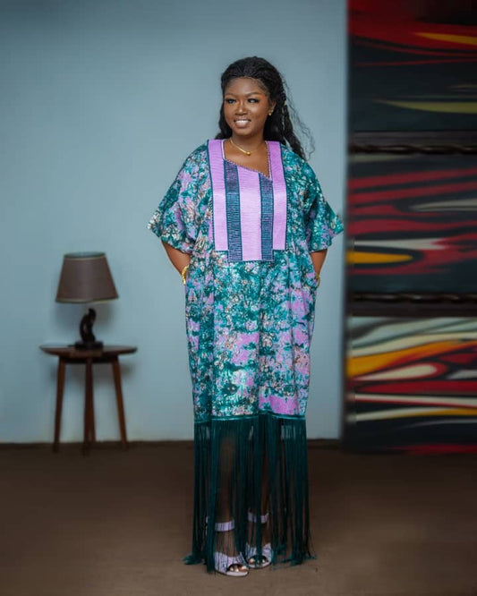 Kampala Embroidery Fringe Dress