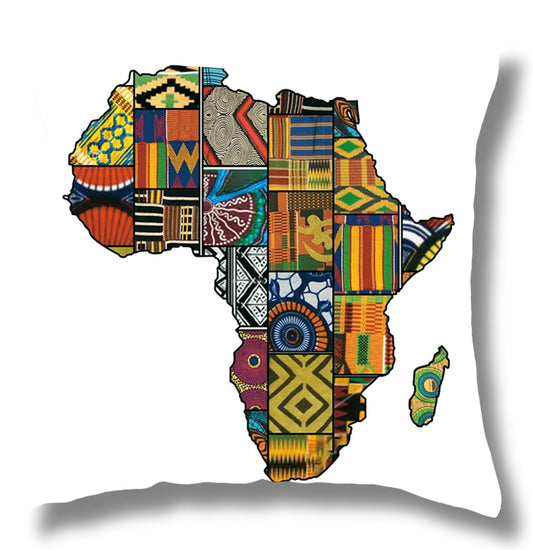 African Map Throw Pillow Cover