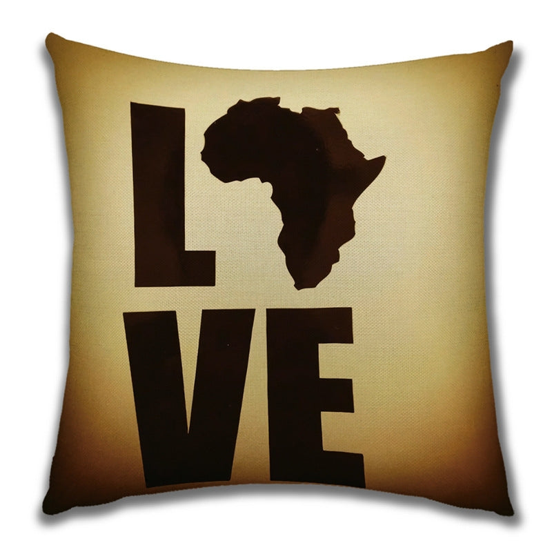 Love Africa Throw Pillow Cover