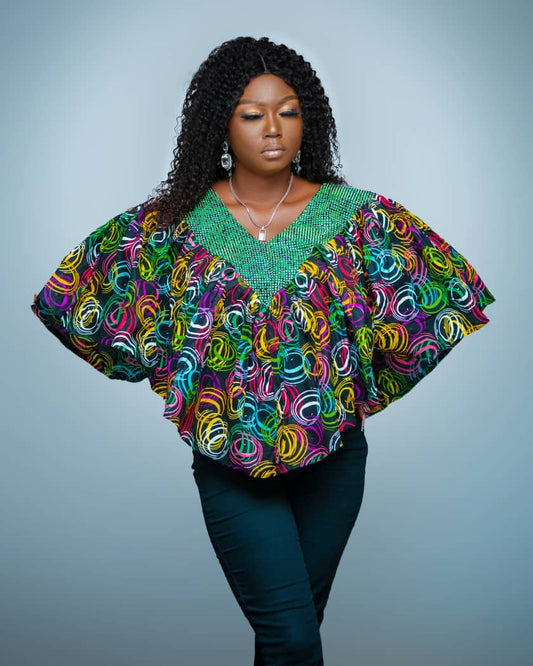 Circle Free Ankara Top