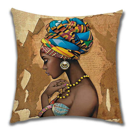 Afro Glow Throw Pillow Cover