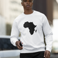 African Map White Unisex Sweatshirt